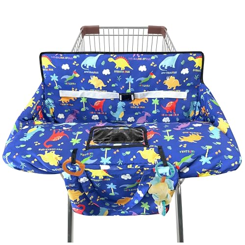 gxfcymxbd Shopping Cart Cover for Baby,2-in-1 High Chair Cover with Portable Cloth Bag,Cart Seat Pad for Babies Grocery Cushion Cover Restaurant,Suitable for All Supermarkets - Image 1