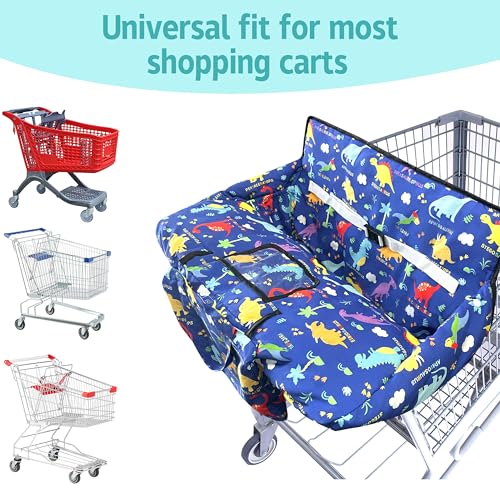 gxfcymxbd Shopping Cart Cover for Baby,2-in-1 High Chair Cover with Portable Cloth Bag,Cart Seat Pad for Babies Grocery Cushion Cover Restaurant,Suitable for All Supermarkets - Image 5