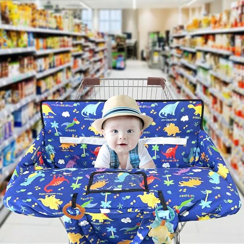 gxfcymxbd Shopping Cart Cover for Baby,2-in-1 High Chair Cover with Portable Cloth Bag,Cart Seat Pad for Babies Grocery Cushion Cover Restaurant,Suitable for All Supermarkets - Image 2