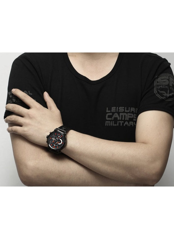 Stylish Multi-Function Analog Wrist Watch for Men with Leather Strap Water Resistant Durable and Elegant Design for Business and Casual Wear