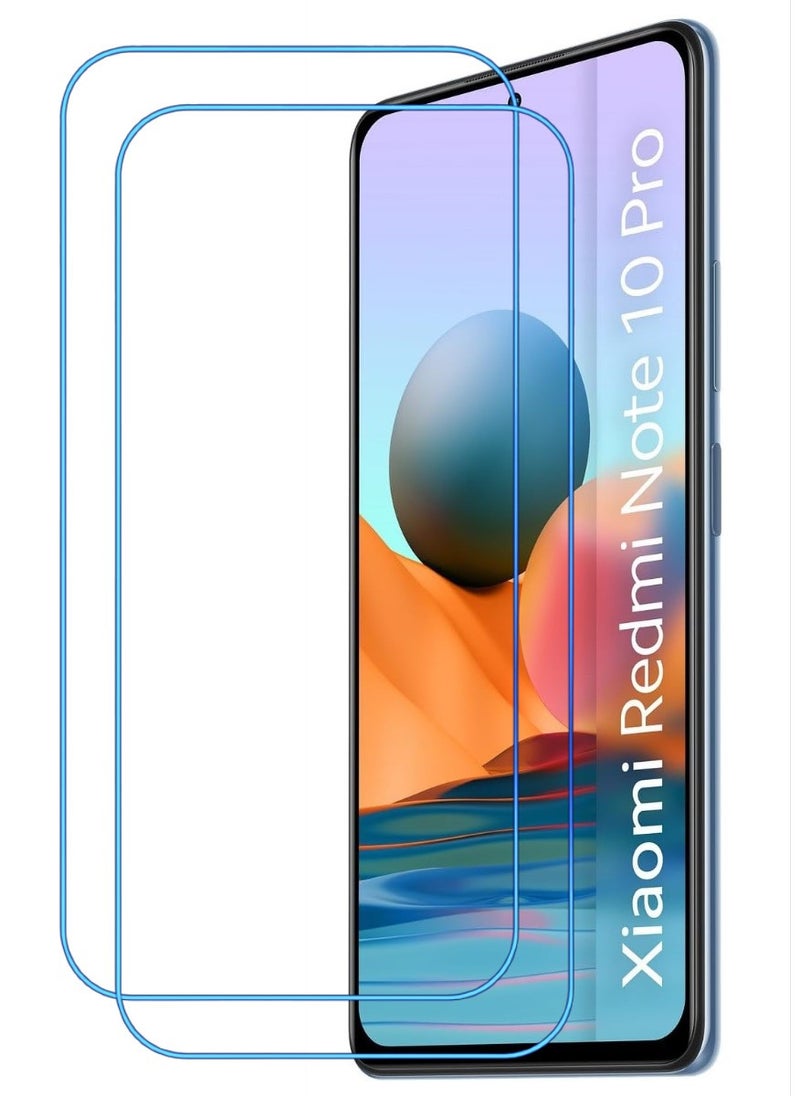 ACLIX 2 Pieces Antistatic ESD Dustproof Premium Quality High Definition Clear Tempered Glass Screen Protector Designed For Xiaomi Redmi Note 10 Pro - Image 1