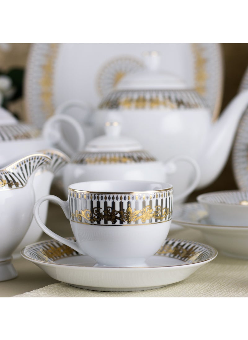 Hic Yong Feng Gold Plated Porcelain Dinner Set 97 Pieces  - Image 3