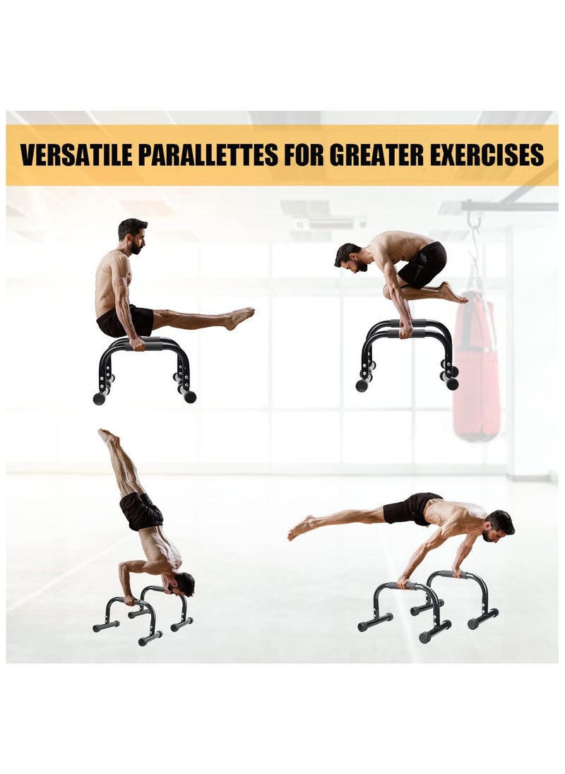 XiuWoo - Parallettes Bars Push Up Bars Strength Training For Handstands, Full Planche Dips, Calisthenic, Push Up Stands Handle for Floor Workouts Calisthenics Equipment - Image 1