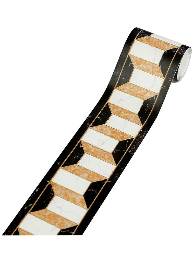 ملصق حائط ثلاثي الأبعاد منقوش بنمط خط الخصر الرخامي لغرفة المعيشة وملصق خط الأساس - Image 3