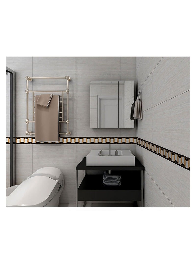 ملصق حائط ثلاثي الأبعاد منقوش بنمط خط الخصر الرخامي لغرفة المعيشة وملصق خط الأساس - Image 5