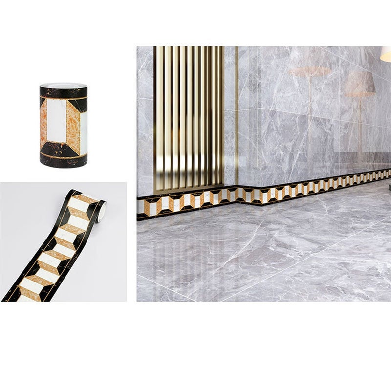 ملصق حائط ثلاثي الأبعاد منقوش بنمط خط الخصر الرخامي لغرفة المعيشة وملصق خط الأساس - Image 2