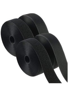 Generic Set of 2 | Black Hook and Loop Tape | 1 Inch in Width, 25 Yards per Roll | Non-Adhesive Fabric Closure for Sewing, Apparel, Upholstery, Arts & Crafts, Home & Seasonal Decorations  - Image 1