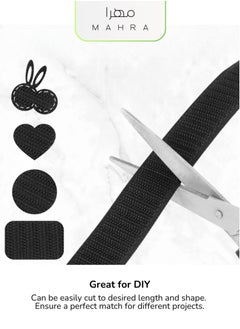 Generic Set of 2 | Black Hook and Loop Tape | 1 Inch in Width, 25 Yards per Roll | Non-Adhesive Fabric Closure for Sewing, Apparel, Upholstery, Arts & Crafts, Home & Seasonal Decorations  - Image 4