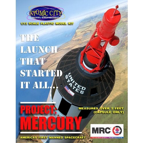 Platz MRC Academy #0062001 Mercury Capsule Plastic Model Kit, 1/12 Scale, 0.5 Liters, Black - Image 2