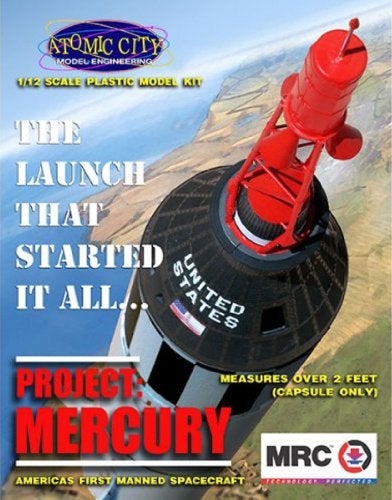 Platz MRC Academy #0062001 Mercury Capsule Plastic Model Kit, 1/12 Scale, 0.5 Liters, Black - Image 4