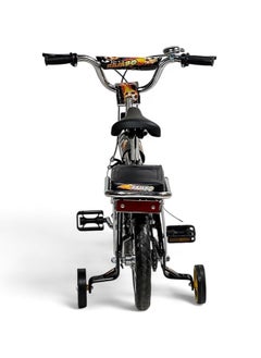 AL BADER Rambo Freestyle Kids Bike with Adjustable Seat, 12 Inch Rambo Children Bikes for Kids Age 3-7 Years With Passenger Rear Seat, Kids Bike With Hand Brake and Two Flashing Training Wheels  - Image 5
