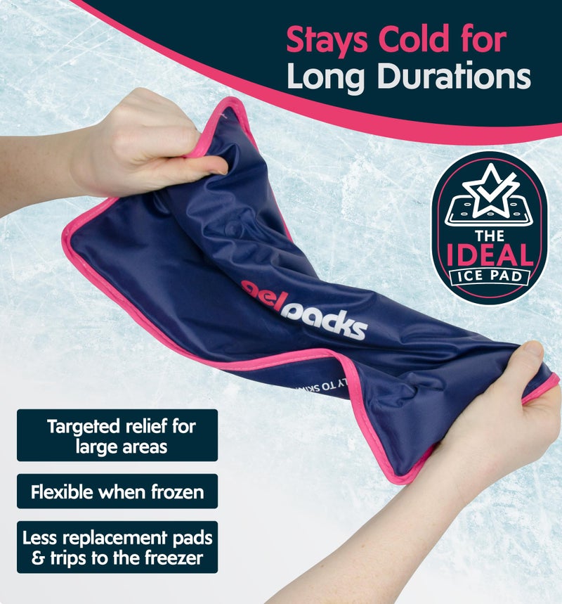Magic Gel Ice Packs for Injuries Reusable (15" x 11") - Large Ice Pack - Flexible Cold Cooling Pad - Gel Pack for Shoulder, Back, Hip, Knee, Leg, Lower Back - Image 4