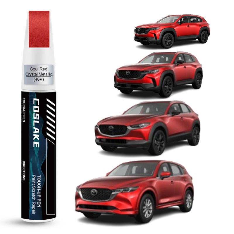 COSLAKE Car Touch Up PaintSoul Red Crystal Metallic46V for Mazda Car Paint Scratch Repair Kit Quick Easy Solution to Repair 2 in 1 Scratch Remover Pen with ColorMatched - Image 3