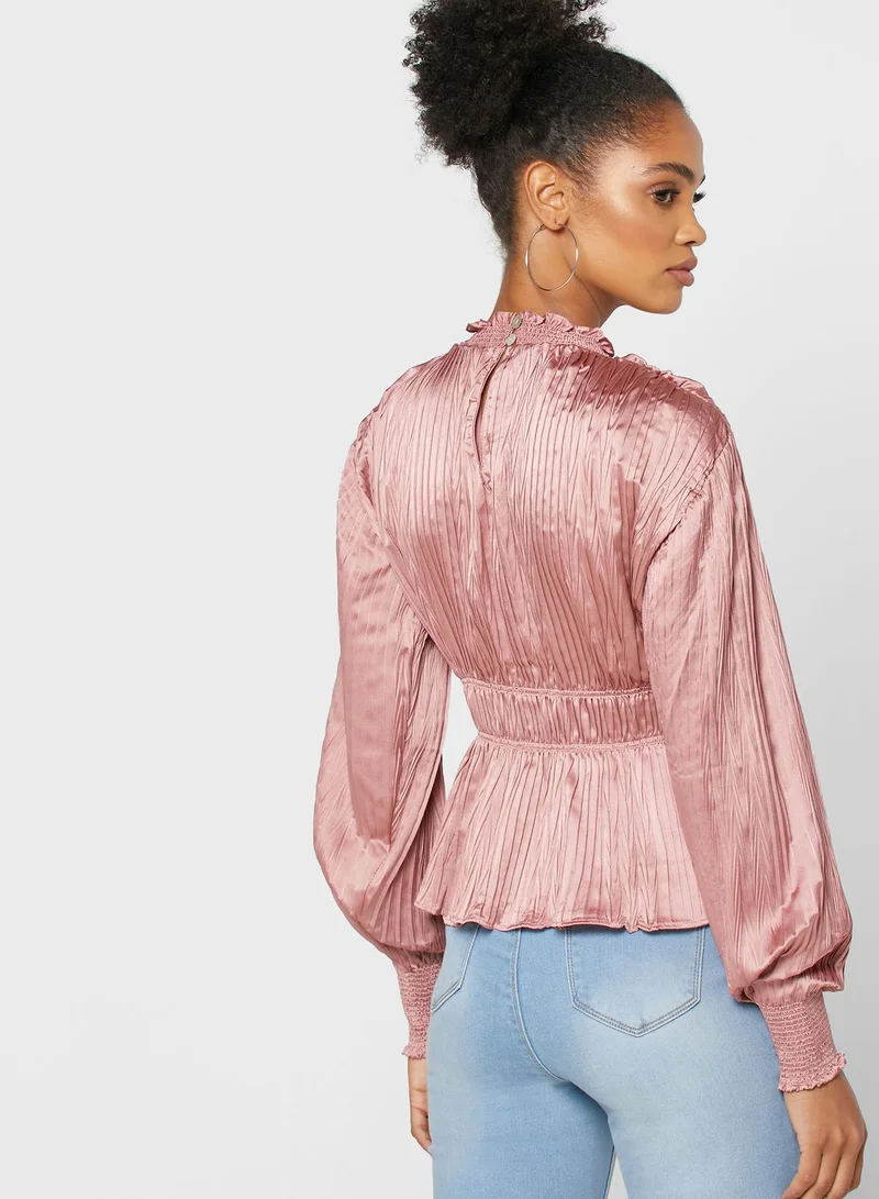 Ginger Ruched Peplum Top