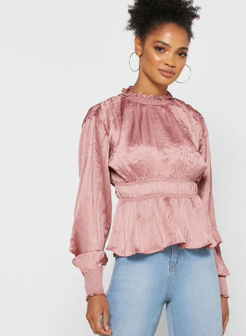 Ginger Ruched Peplum Top