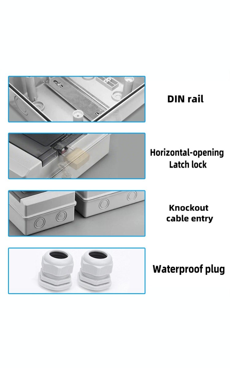 kashemano 18 Way Module ,Electrical Distribution Box,Distribution Protection Box with Wide-Angle Hinged Door,  IP65 Sealing - Image 4