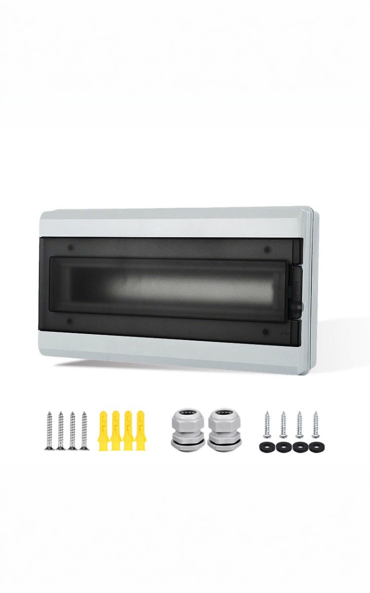 kashemano 18 Way Module ,Electrical Distribution Box,Distribution Protection Box with Wide-Angle Hinged Door,  IP65 Sealing - Image 1