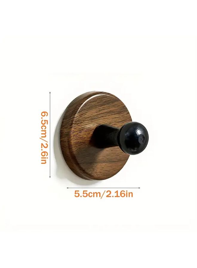 Brown Waterproof Suction Cup Hooks No Drill Bathroom Wall for Towels Keys - Image 3
