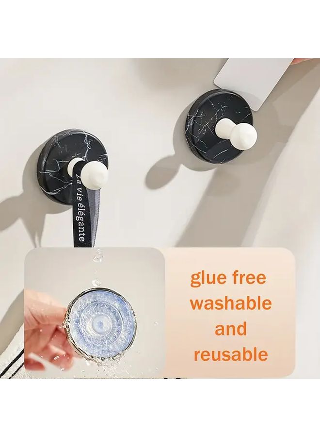 Brown Waterproof Suction Cup Hooks No Drill Bathroom Wall for Towels Keys - Image 5