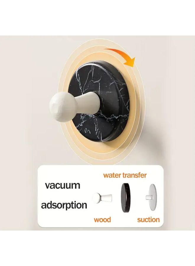 Brown Waterproof Suction Cup Hooks No Drill Bathroom Wall for Towels Keys - Image 2