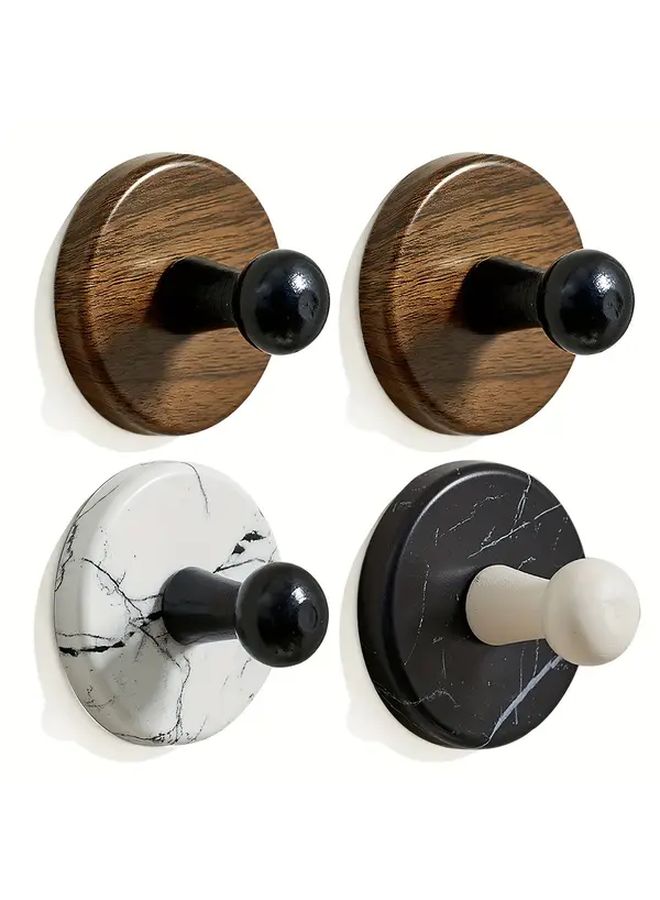 Brown Waterproof Suction Cup Hooks No Drill Bathroom Wall for Towels Keys - Image 1