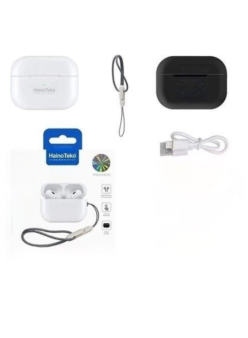 Haino Teko Earbuds Air-5 Bluetooth Headset with Silicone Case and Hanging Rope - Image 1