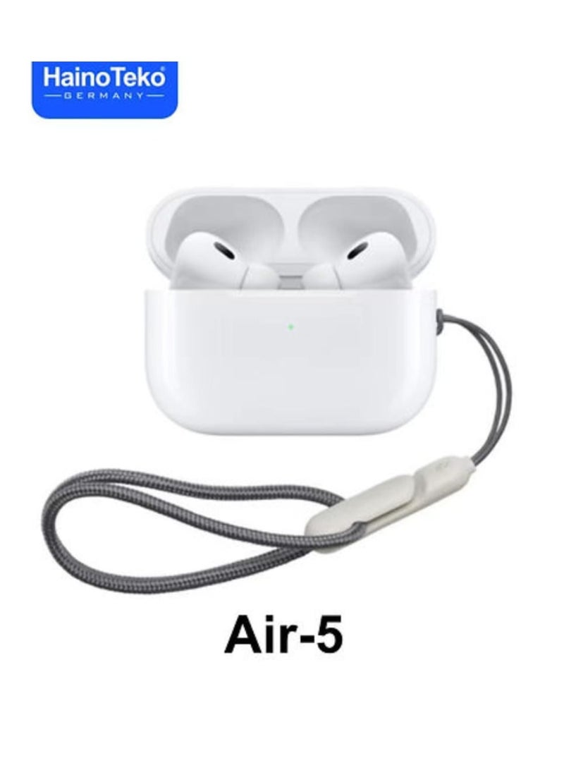 Haino Teko Earbuds Air-5 Bluetooth Headset with Silicone Case and Hanging Rope - Image 2