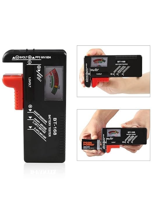 Bindex Bindex Digital Battery Tester for AAA AA C D 9V 15V Household Battery Checker Tester for Small Batteries Button Cell Model BT168D  - Image 5