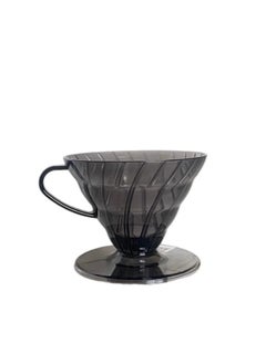 رانك  قمع V60 للقهوة المتخصصة، قمع فلتر أسود من اكريلك  02 مع فلتر ترشيح 02  - Image 2
