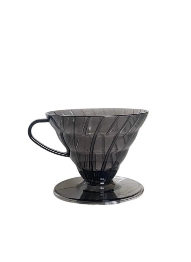 رانك  قمع V60 للقهوة المتخصصة، قمع فلتر أسود من اكريلك  02 مع فلتر ترشيح 02  - Image 2