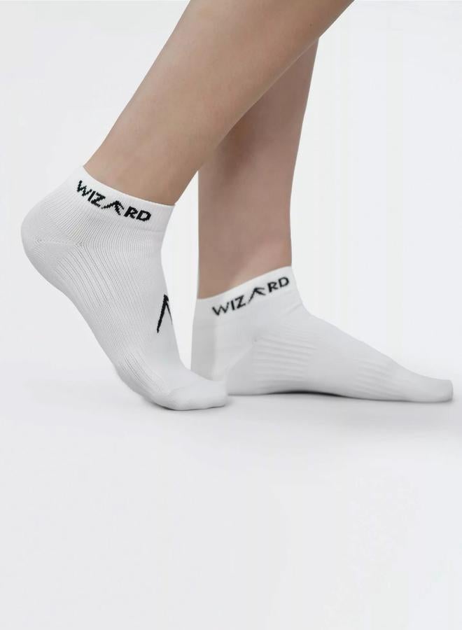 Wizard Pack of 3 - White Ankle Dry Touch Socks - Image 1