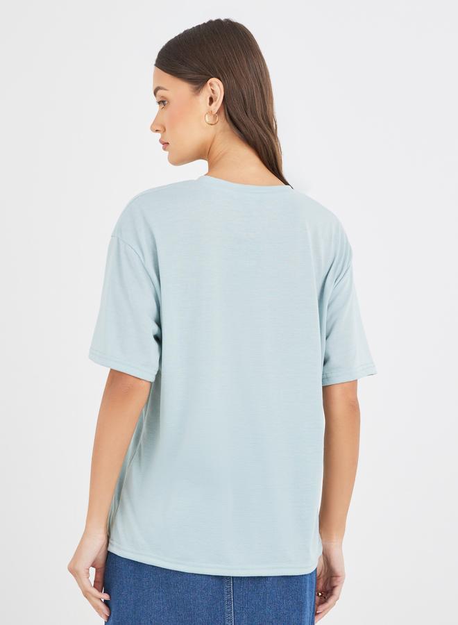 Styli Women Green Yosemite Graphic Oversized T-Shirt - Image 5