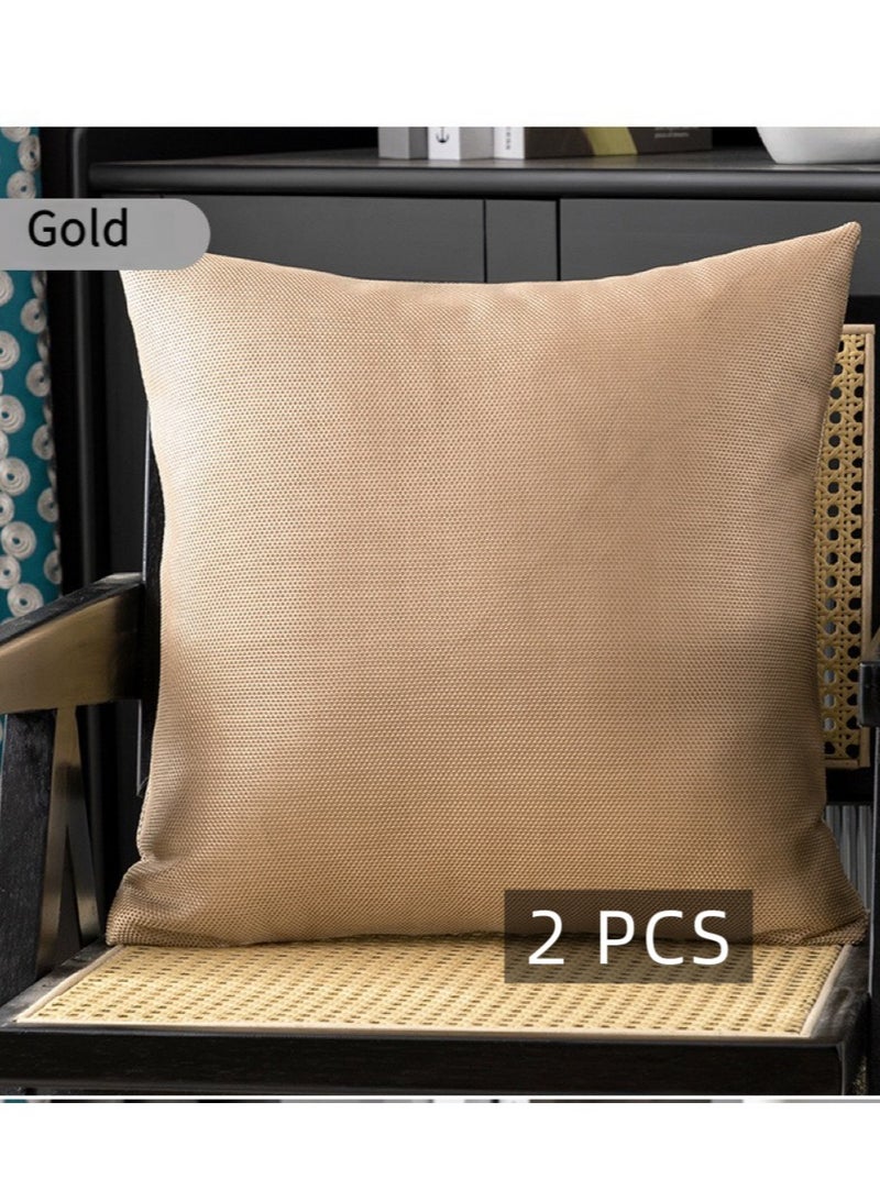 أوليس فيرس  أغطية وسائد حريرية جليدية صيفية (قطعتين) - أغطية وسائد مبرّدة بدون حشوة، قابلة للتنفس للتزيين - Image 1