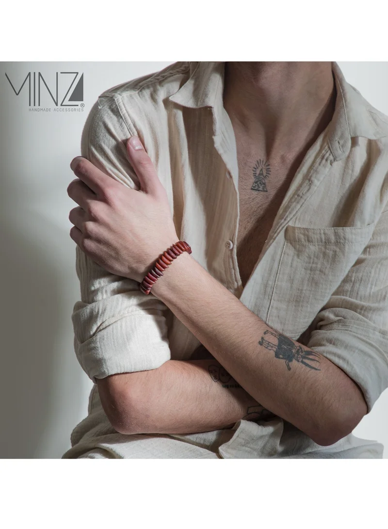 Minza  Minza ” Red Datestone ” Date stone Bracelet, Handmade Bracelet for Men, Beaded Bracelet, Jewelry for Casual & Special Occasion for Women | Best Price UAE