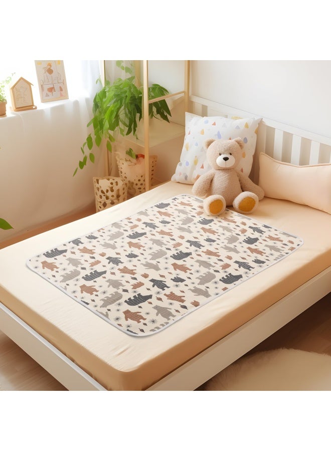 Baby Waterproof Bed Pad Washable Mattress Pad Reusable Underpads Bed Wetting Incontinence Cover For Baby Toddler Children And Adults  - Image 5
