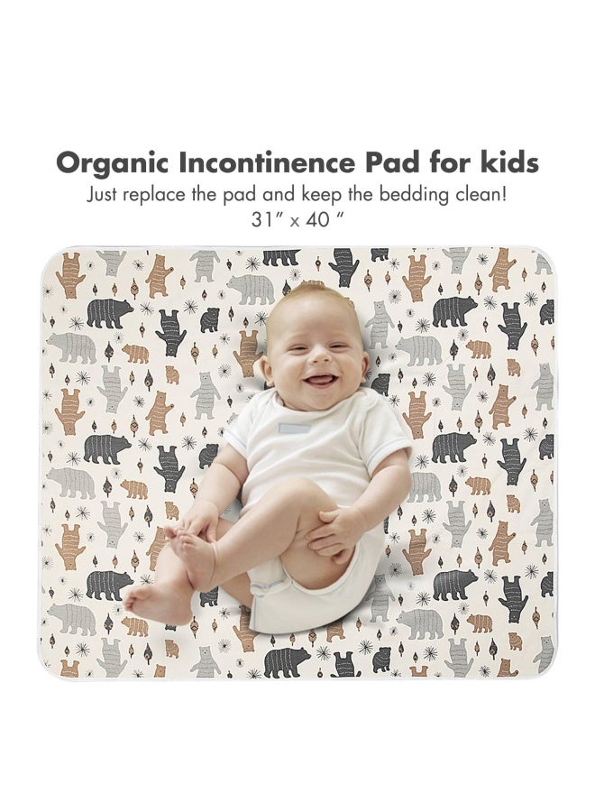 Baby Waterproof Bed Pad Washable Mattress Pad Reusable Underpads Bed Wetting Incontinence Cover For Baby Toddler Children And Adults  - Image 2