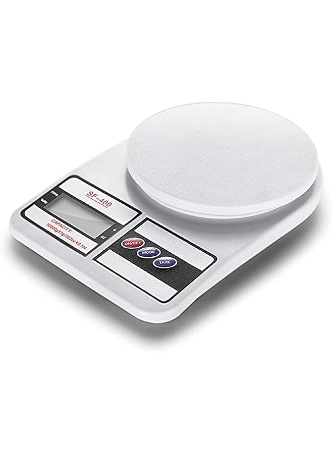 GJT Digital Kitchen Scales,Multifunction with LCD Display,Digital Pocket Food Scale,Kitchen Food Scale for Baking & Cooking,22lbs/10kg(Battery Included,White) - Image 1