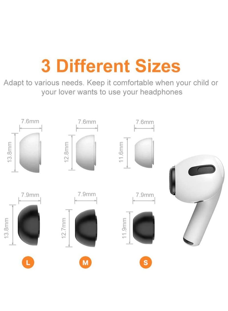 Suntown Replacement Ear Tips for AirPods Pro, White-Silicone and Black-Memory Foam Ear Buds Tips with Portable Storage Box - Image 4