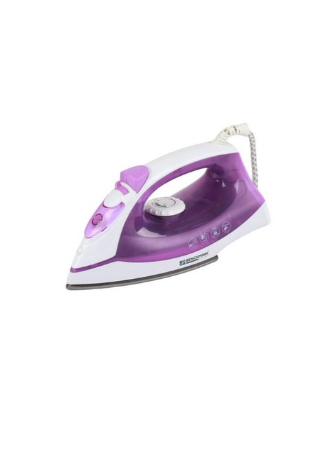 Steam iron with non-stick Teflon soleplate and light indicator 1200W Overheat safety