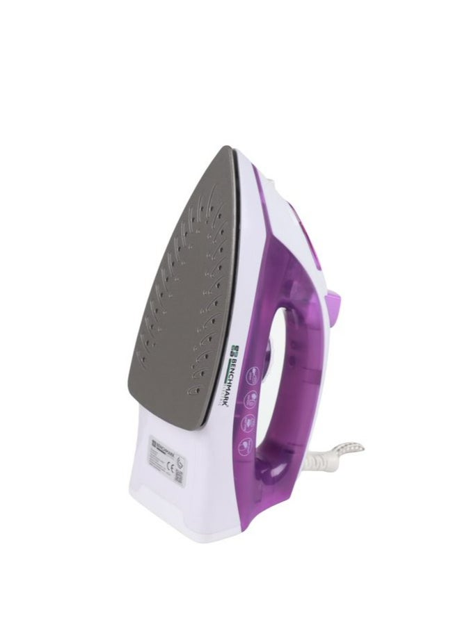 Steam iron with non-stick Teflon soleplate and light indicator 1200W Overheat safety