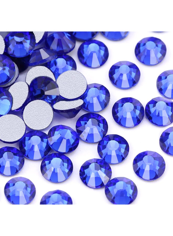 Dowarm 1440 Pieces SS10 Flatback Nail Crystals 28MM Flatback for Craft Nails Dance Costumes Glue Fix Rhinestones SS10 28MM BlueSapphire - Image 3