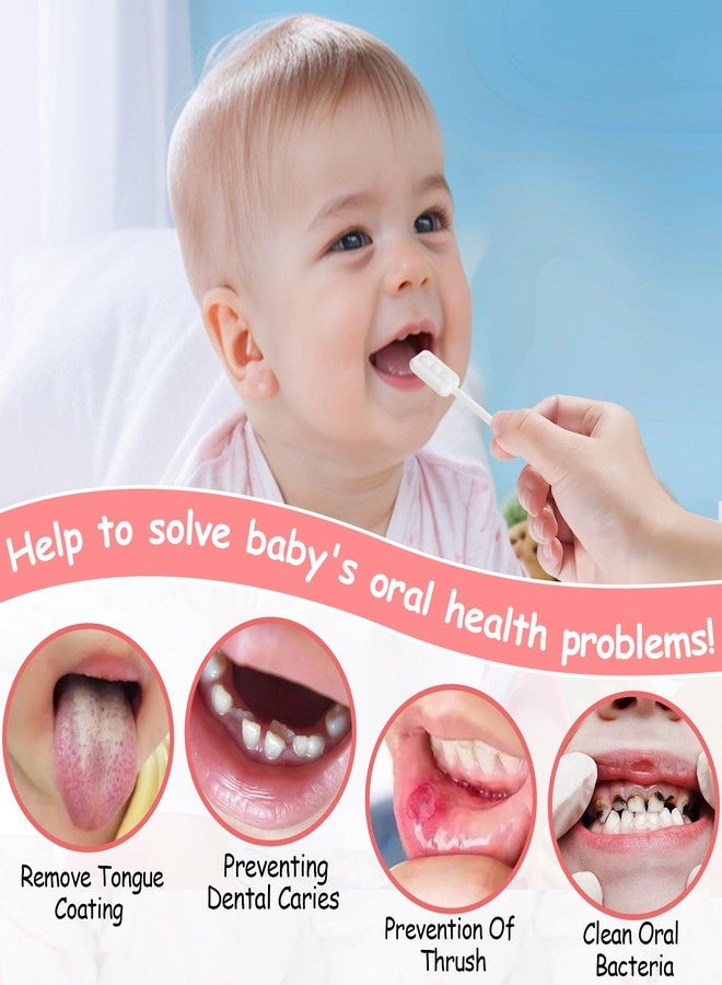 Lonlown 60PCS Baby Tongue Cleaner & 1PCS Finger Toothbrush Infant Mouth Cleaner Newborn Gum Cleaner Disposable Infant Oral Clean Stick Dental Care for Baby Toddler - Image 3