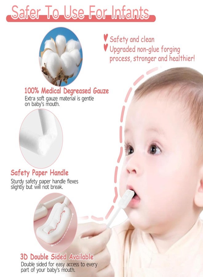 Lonlown 60PCS Baby Tongue Cleaner & 1PCS Finger Toothbrush Infant Mouth Cleaner Newborn Gum Cleaner Disposable Infant Oral Clean Stick Dental Care for Baby Toddler - Image 2