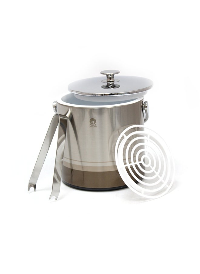 Peacock - 1.5L Stainless Steel Ice Pail with Handle & Tong – Made in Japan - Image 1