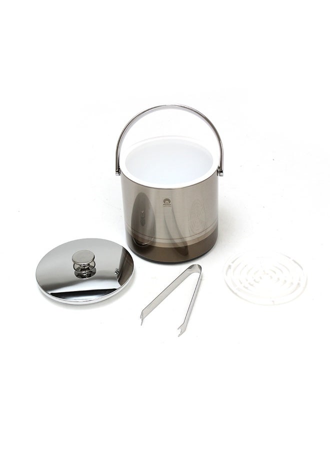 Peacock - 1.5L Stainless Steel Ice Pail with Handle & Tong – Made in Japan - Image 1