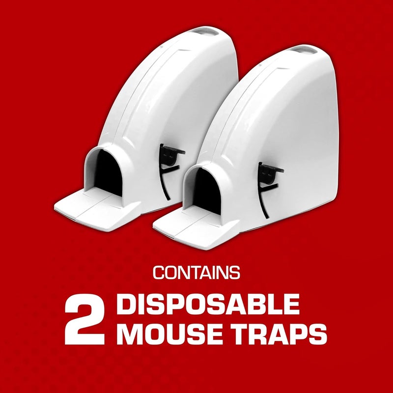 TOMCAT Kill & Contain Mouse Trap, Never See a Dead Rodent Again, 2 Traps (Pack of 4) - Image 2