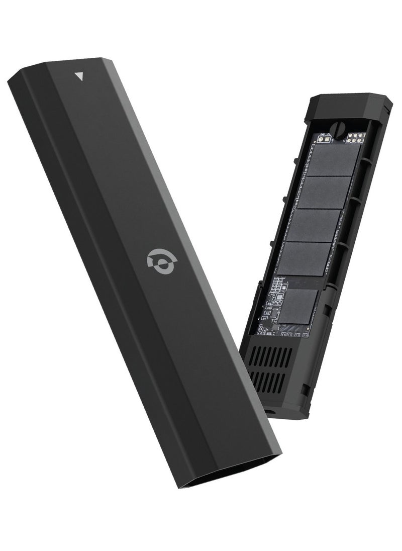 Powerology 256GB Dual Protocol Portable SSD Drive Extremely Fast Transmission Rate - Black  - Image 2