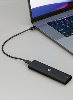 Powerology 256GB Dual Protocol Portable SSD Drive Extremely Fast Transmission Rate - Black  - Image 3