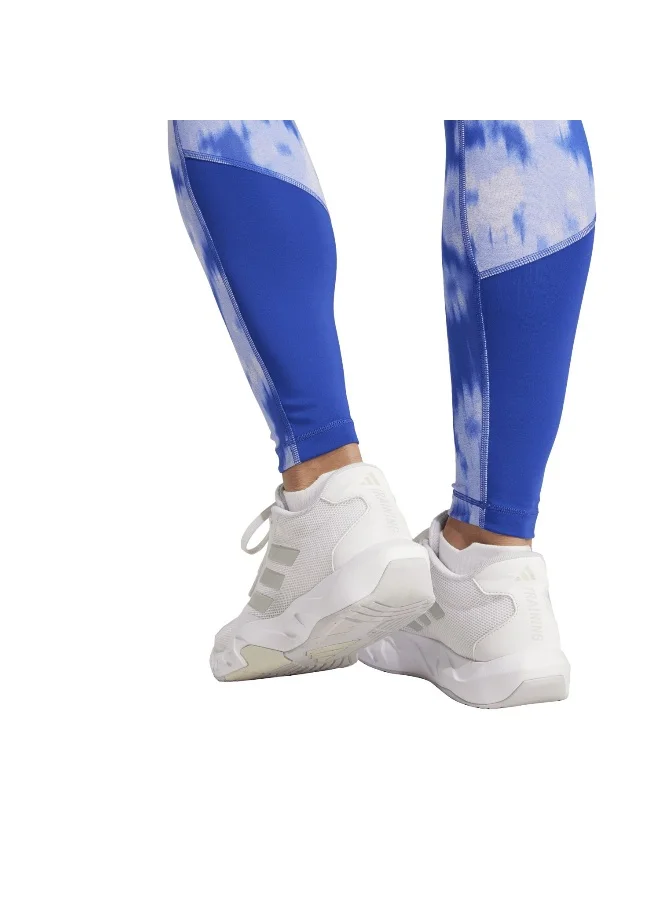 adidas أوبتي إيس تايتس تدريب أزرق AOP مقاس 2XS