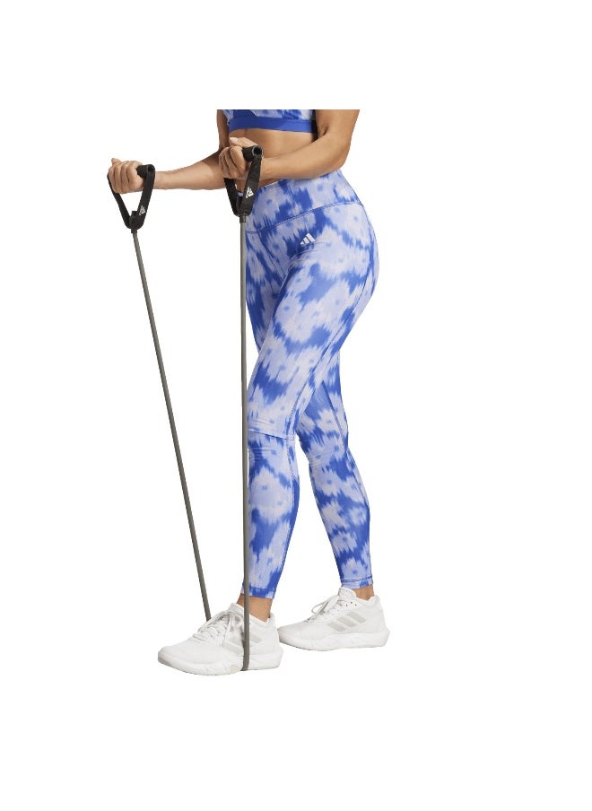 Adidas adidas Opt Ess Aop L Blue Training Tights 2XS  - Image 3